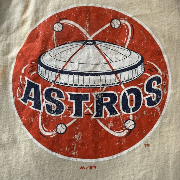 Majestic Threads "Astros" Graphic Baseball Logo Long Sleeve T-Shirt Mens XL - Picture 3 of 10